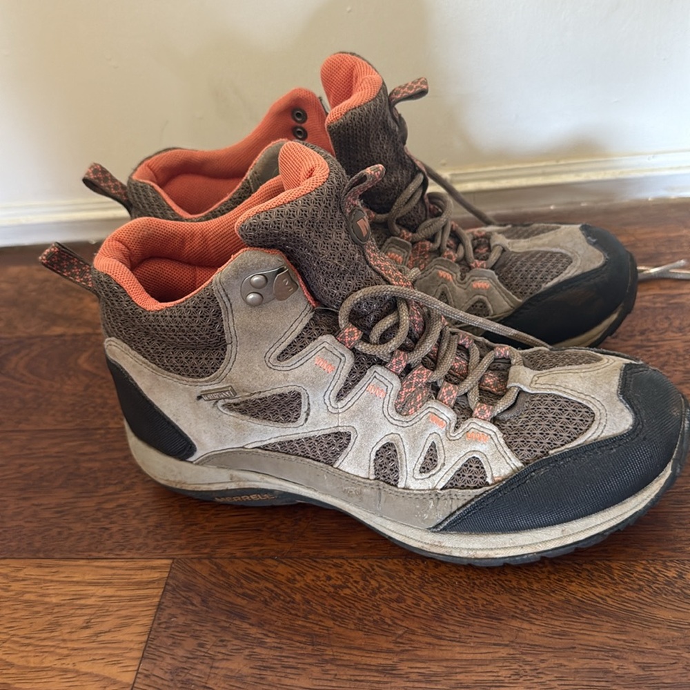 Merrell Gray and Orange Outdoor Boots